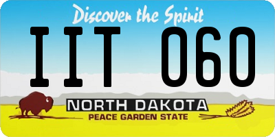 ND license plate IIT060