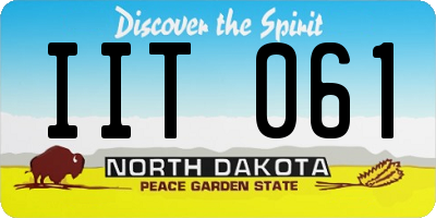ND license plate IIT061