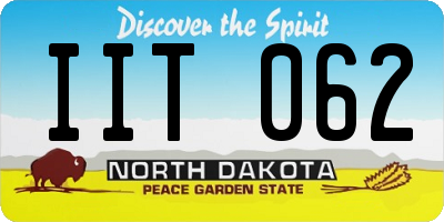 ND license plate IIT062