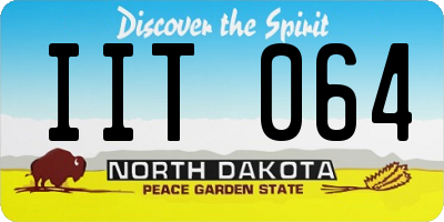 ND license plate IIT064