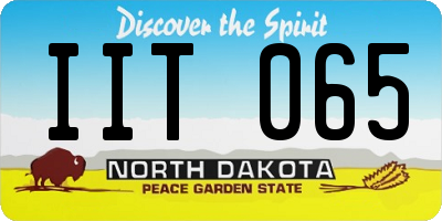 ND license plate IIT065