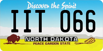 ND license plate IIT066