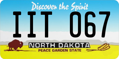 ND license plate IIT067