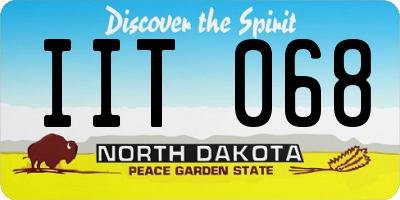 ND license plate IIT068