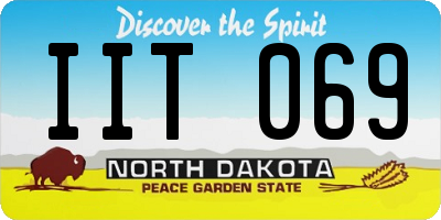 ND license plate IIT069