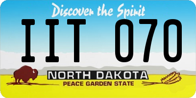 ND license plate IIT070