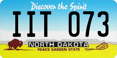 ND license plate IIT073