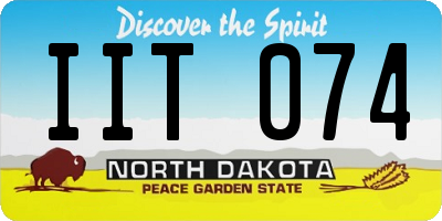 ND license plate IIT074