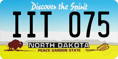ND license plate IIT075