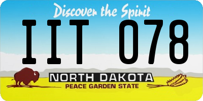 ND license plate IIT078