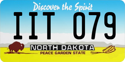 ND license plate IIT079