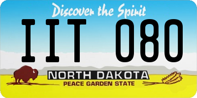 ND license plate IIT080