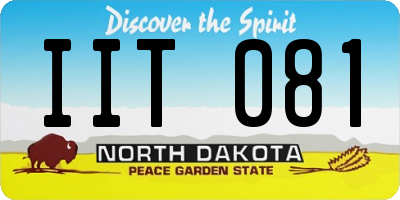 ND license plate IIT081