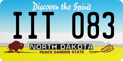 ND license plate IIT083