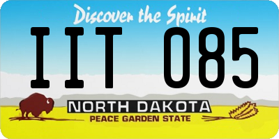 ND license plate IIT085
