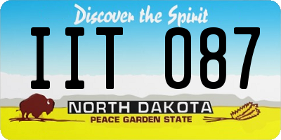 ND license plate IIT087