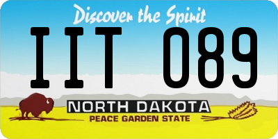 ND license plate IIT089