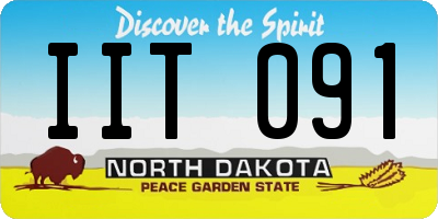 ND license plate IIT091