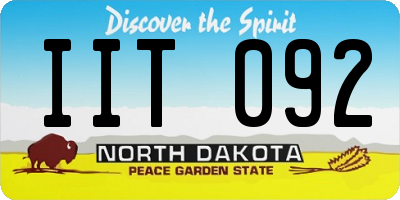 ND license plate IIT092