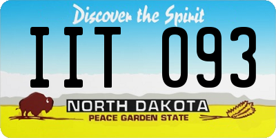 ND license plate IIT093