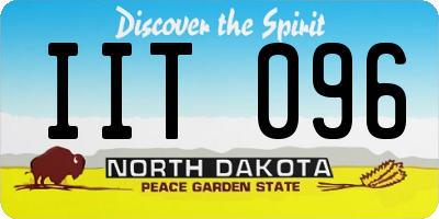 ND license plate IIT096
