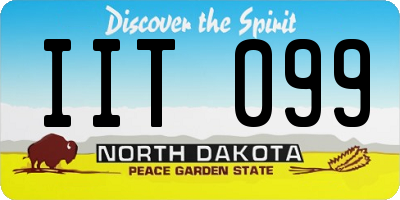 ND license plate IIT099