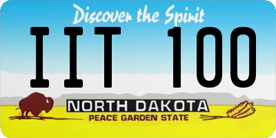 ND license plate IIT100