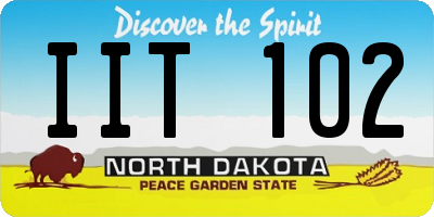 ND license plate IIT102
