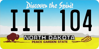 ND license plate IIT104