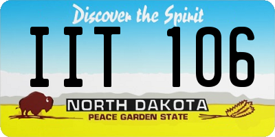 ND license plate IIT106