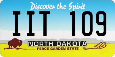 ND license plate IIT109