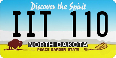 ND license plate IIT110