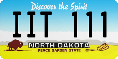 ND license plate IIT111