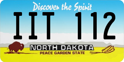 ND license plate IIT112