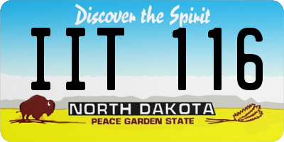 ND license plate IIT116