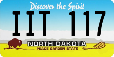 ND license plate IIT117