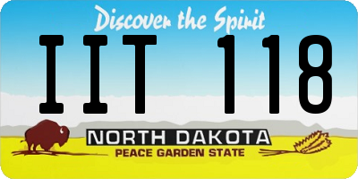 ND license plate IIT118