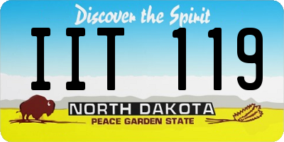 ND license plate IIT119