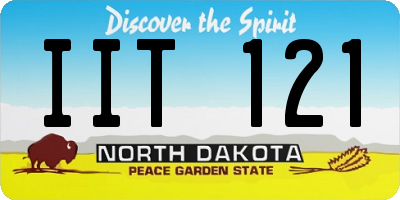 ND license plate IIT121