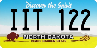 ND license plate IIT122