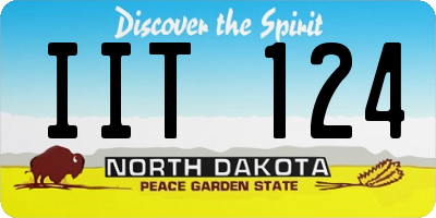 ND license plate IIT124