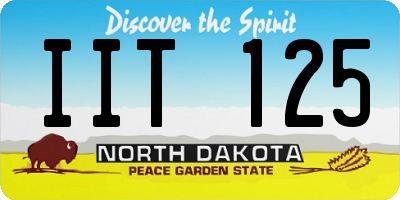 ND license plate IIT125