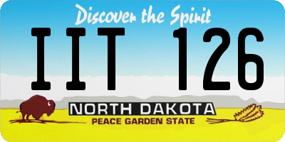 ND license plate IIT126