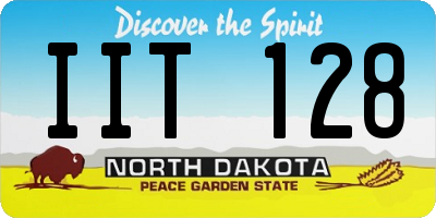 ND license plate IIT128