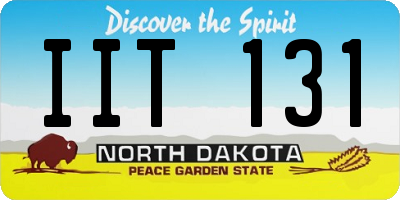 ND license plate IIT131