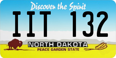 ND license plate IIT132