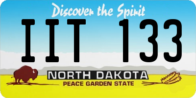 ND license plate IIT133