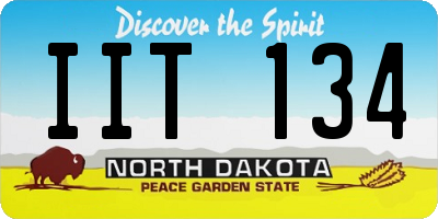 ND license plate IIT134