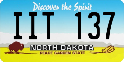 ND license plate IIT137