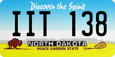 ND license plate IIT138